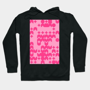 Girly Pinkish Geometric Pattern - Flowers & Stars #2 Hoodie